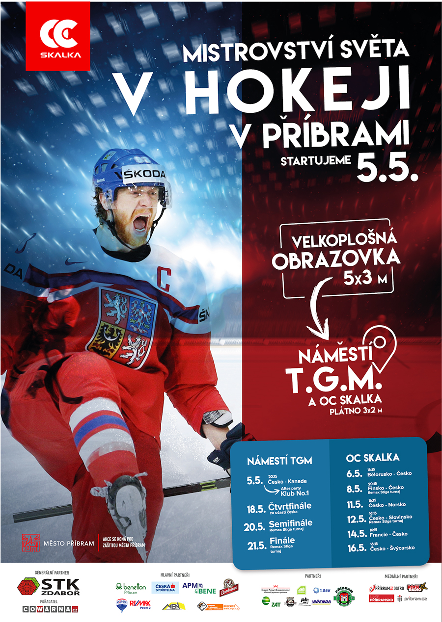 Přijďte fandit českým hokejistům na náměstí I plakát: CWRN
